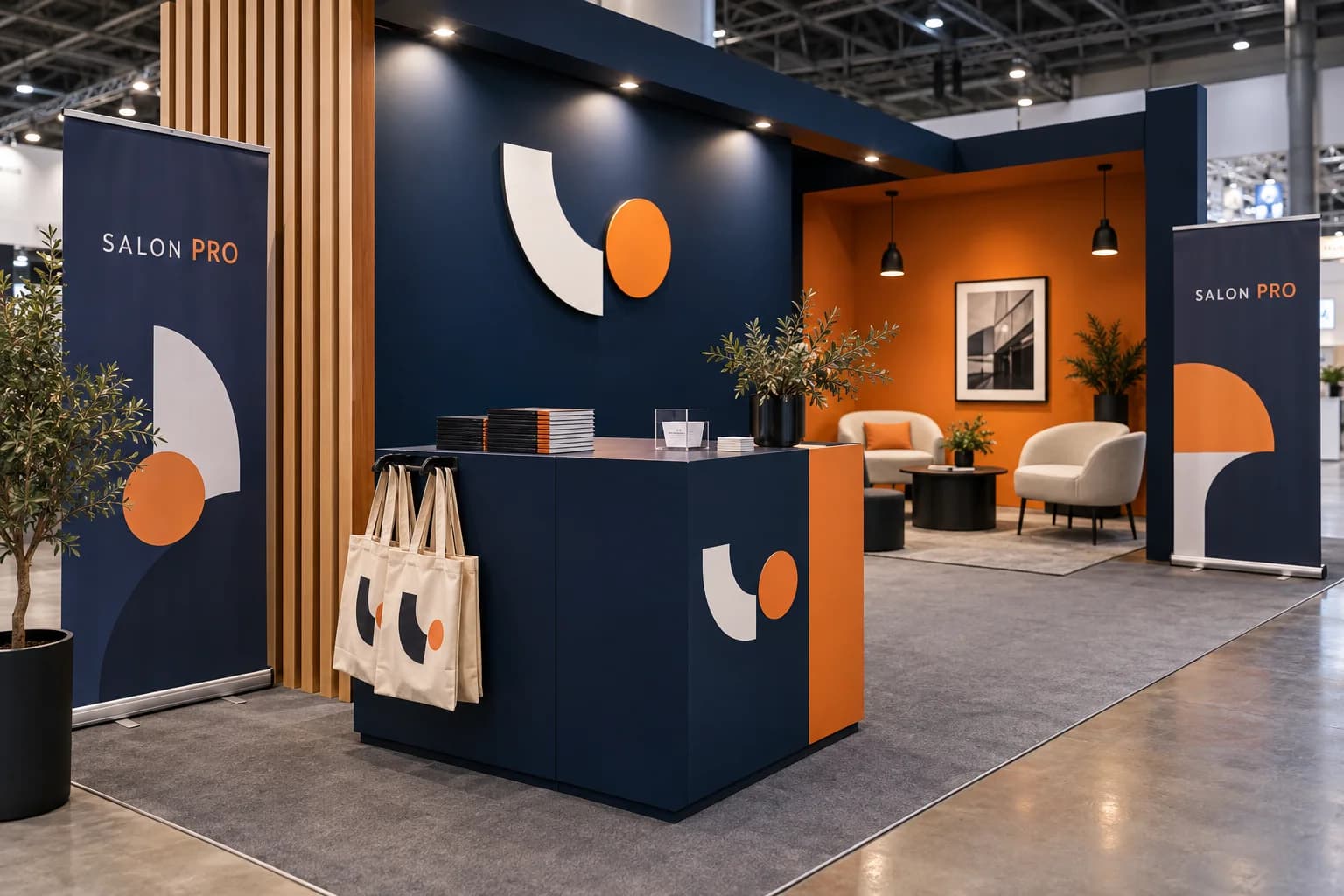 Illustration du concept SALON PRO — projet fictif