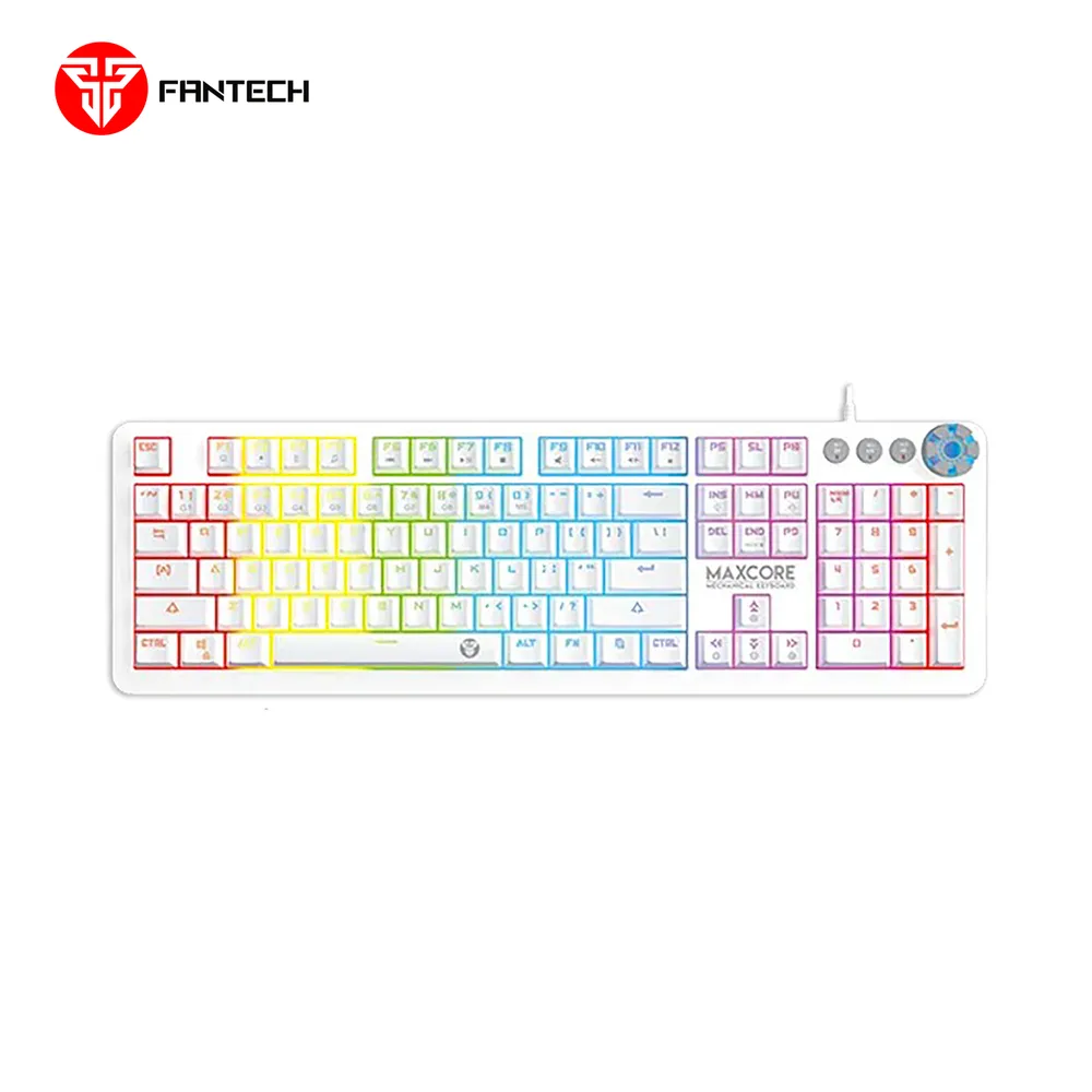 Clavier Gamer Filaire Fantech MAX CORE MK852 (QWERTY) Blanc