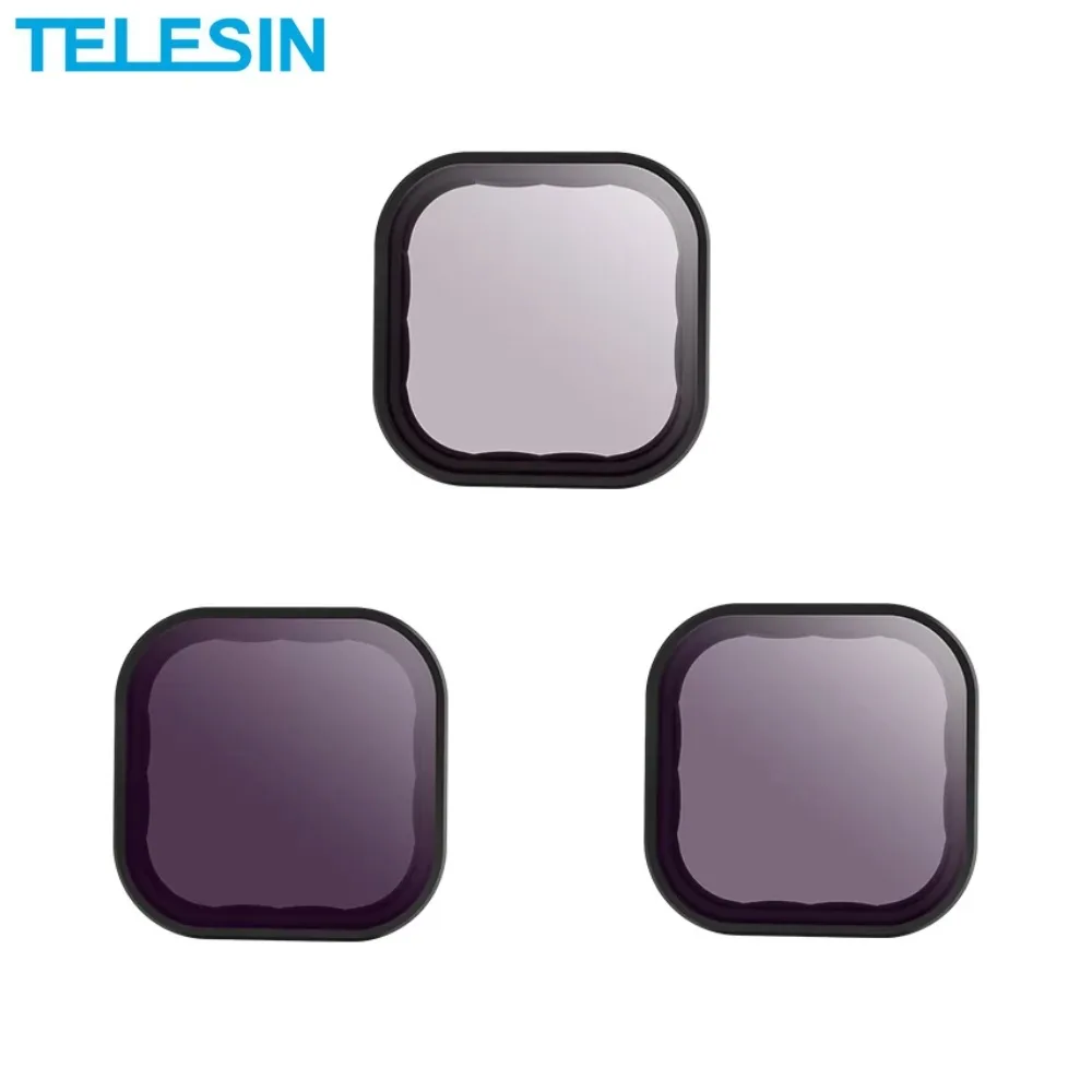 Kit de Filtre Lentille TELESIN pour GoPro 11, 10 & 9 (ND8 + ND16 + ND32)