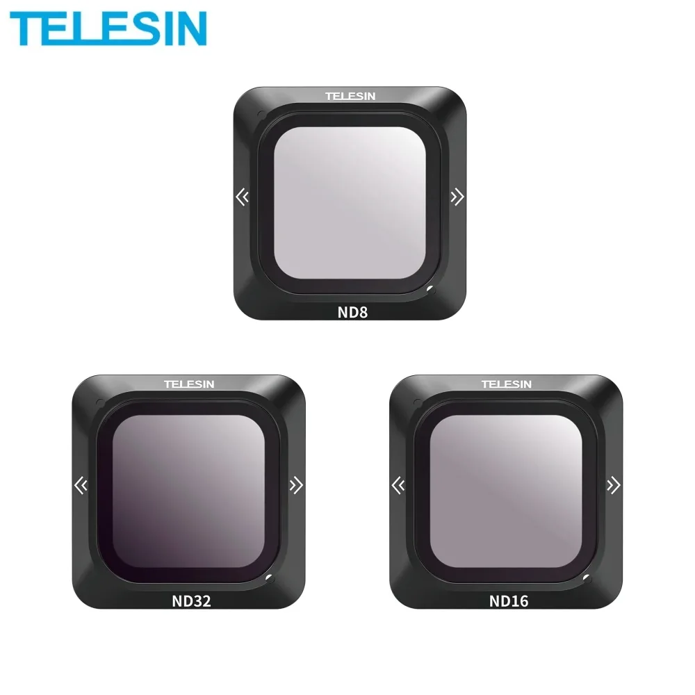 Kit de Filtre Lentille TELESIN pour DJI Action 2 (ND8 + ND16 + ND32)
