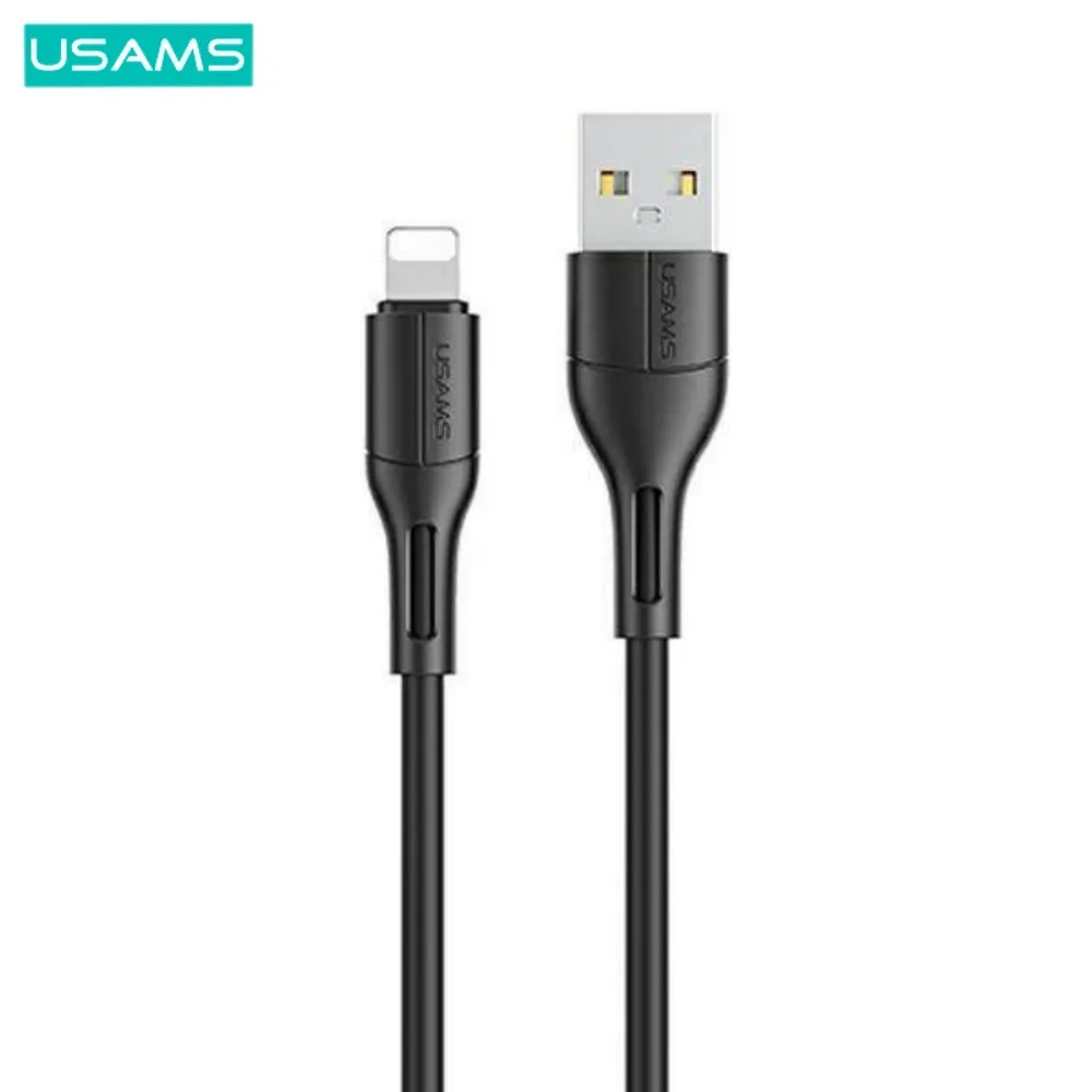 Câble Data USB vers Lightning Usams SJ500USB01 U68 2A (1m) Noir