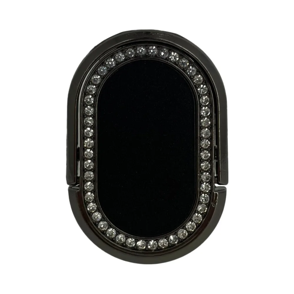 Bague Support Smartphone avec Strass B459 Noir