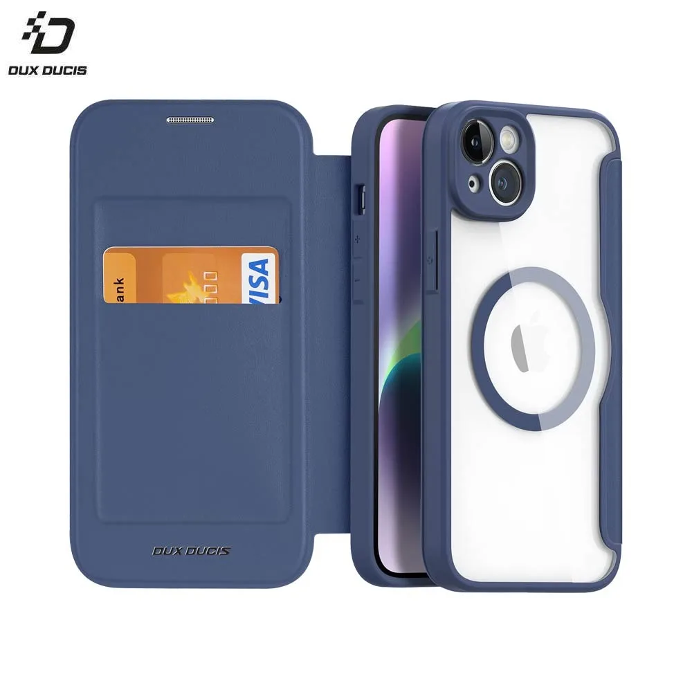 Housse de Protection Skin X Pro Dux Ducis pour Apple iPhone 14 Pro MagSafe Bleu — vue 3