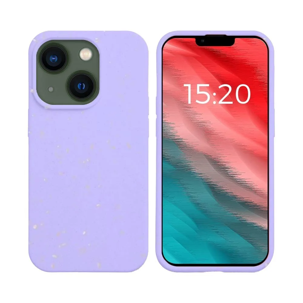 Coque Bambou Biodégradable PROTECT pour Apple iPhone 13 Mini Violet Clair