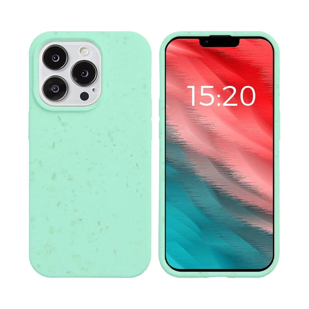 Coque Bambou Biodégradable PROTECT pour Apple iPhone 14 Pro Max Vert Menthe