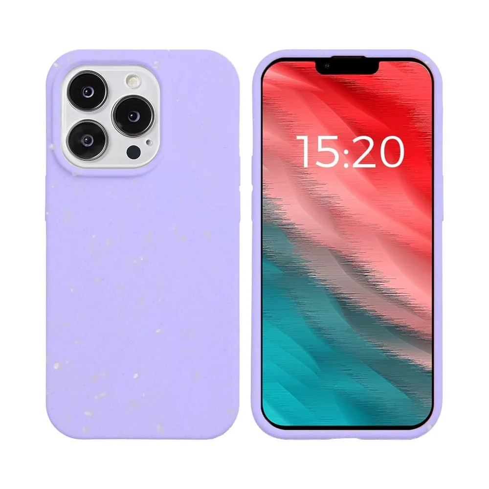 Coque Bambou Biodégradable PROTECT pour Apple iPhone 14 Pro Max Violet Clair