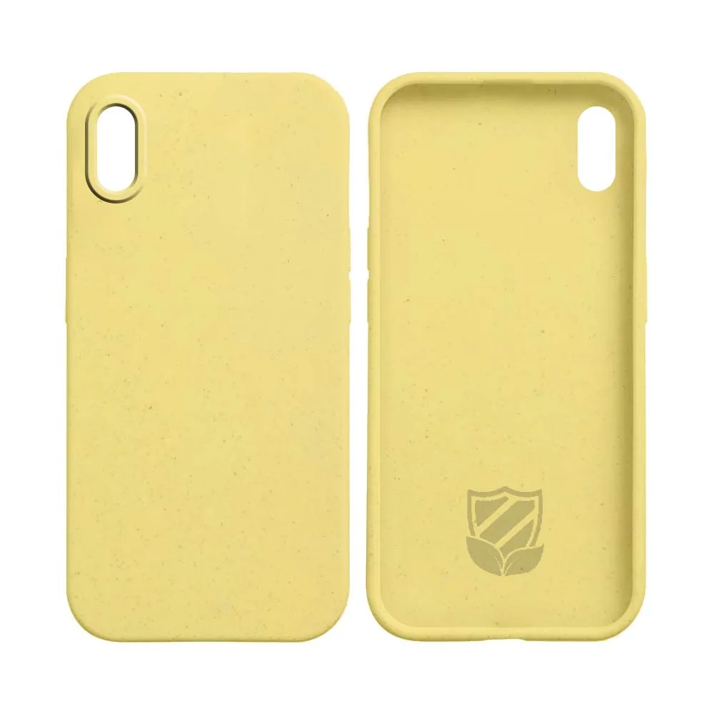 Coque Bambou Biodégradable PROTECT pour Apple iPhone XS Max Jaune
