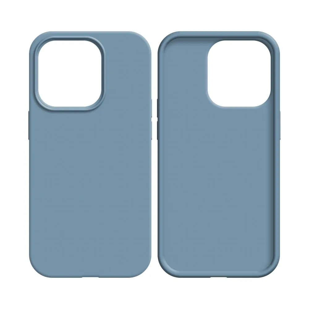 Coque Silicone Compatible pour Apple iPhone 13 Bleu Acier