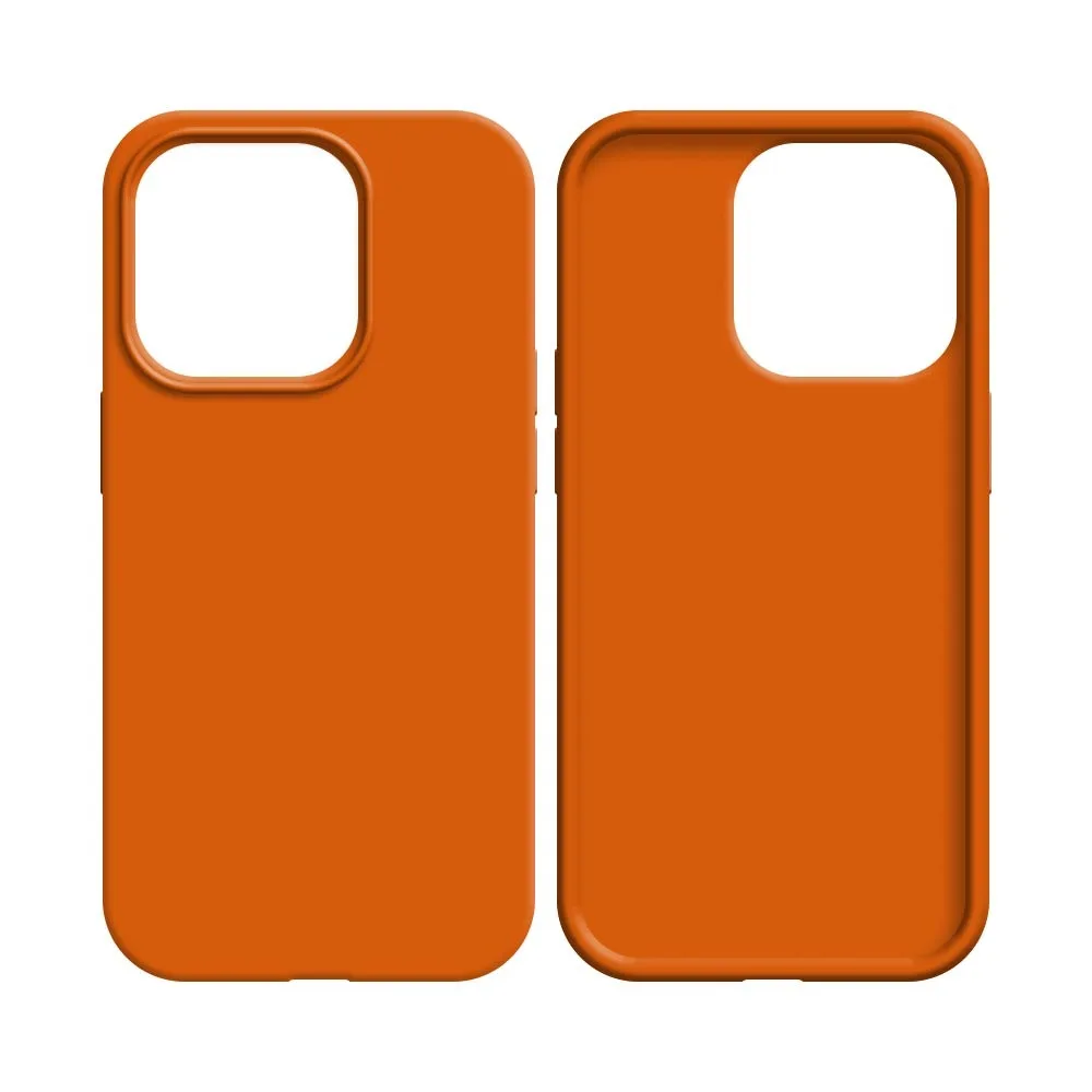 Coque Silicone Compatible pour Apple iPhone 13 Pro Orange