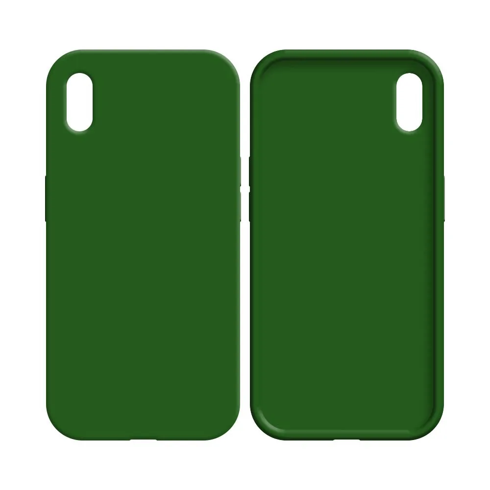 Coque Silicone Compatible pour Apple iPhone XS Max Vert Foncé