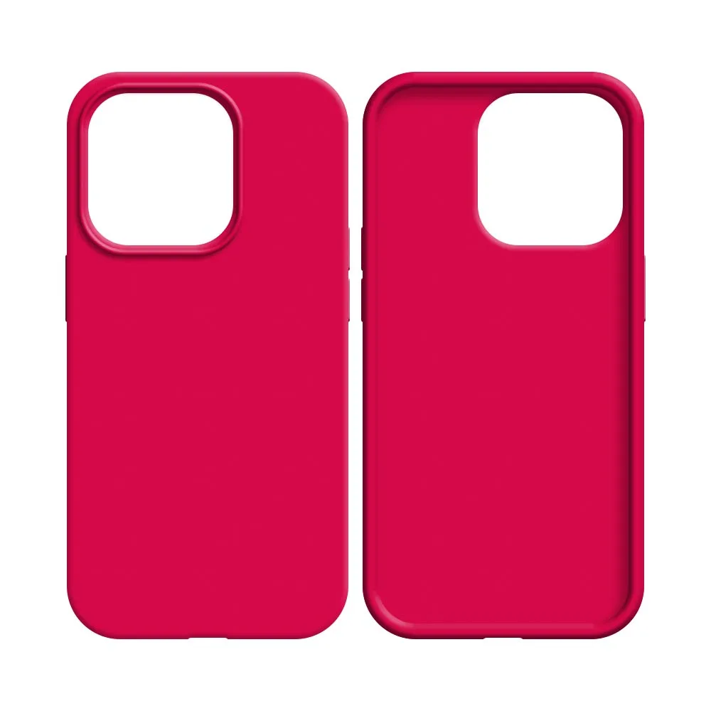 Coque Silicone Compatible pour Apple iPhone 14 Rose Vif