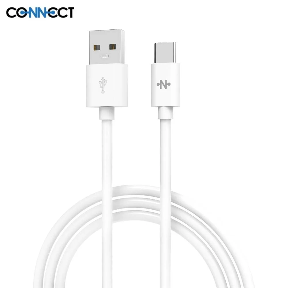 Pack Câble Data USB vers USB-C CONNECT 15W (1m) Bulk x10 Blanc