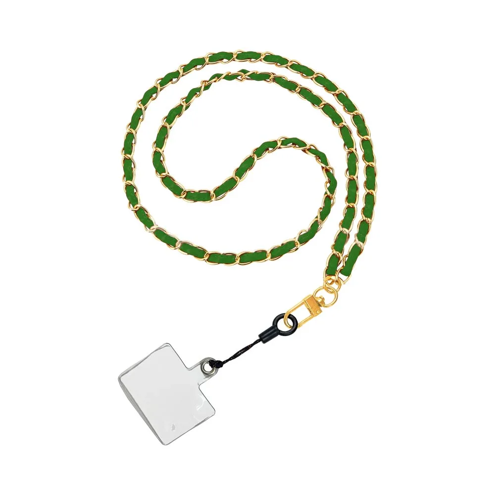 Tour de Cou Universel pour Smartphone en Cuir A19 Vert