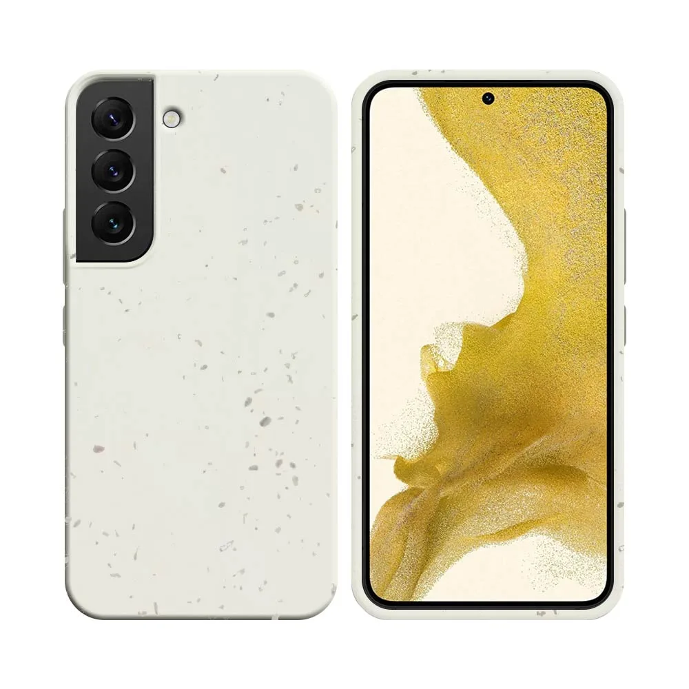 Coque Bambou Biodégradable PROTECT pour Samsung Galaxy S22 S901 Blanc