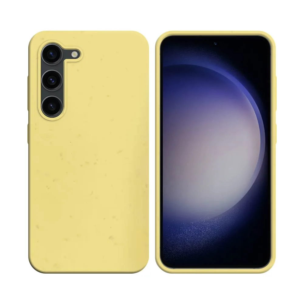 Coque Bambou Biodégradable PROTECT pour Samsung Galaxy S23 Plus 5G S916 Jaune