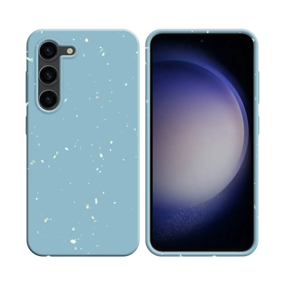 Coque Bambou Biodégradable PROTECT pour Samsung Galaxy S23 5G S911 Bleu