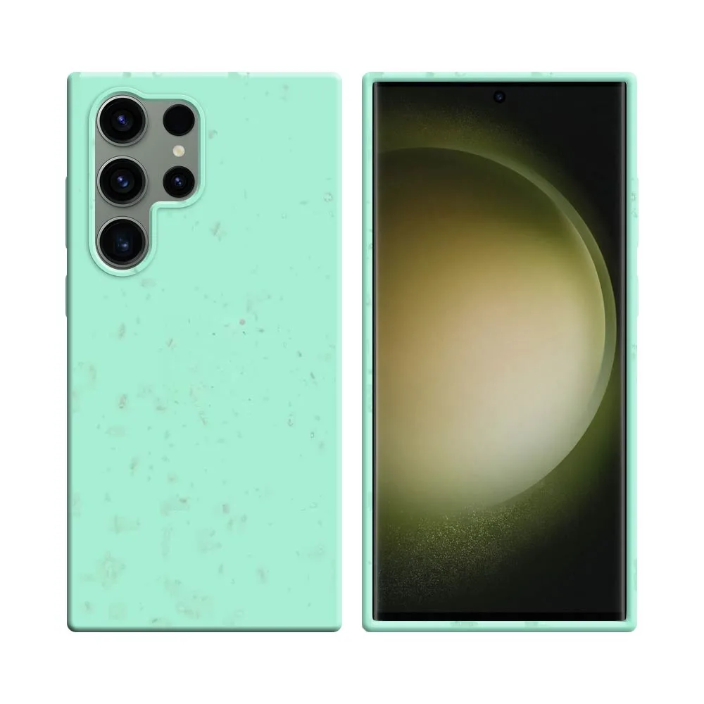 Coque Bambou Biodégradable PROTECT pour Samsung Galaxy S23 Ultra 5G S918 Vert Menthe