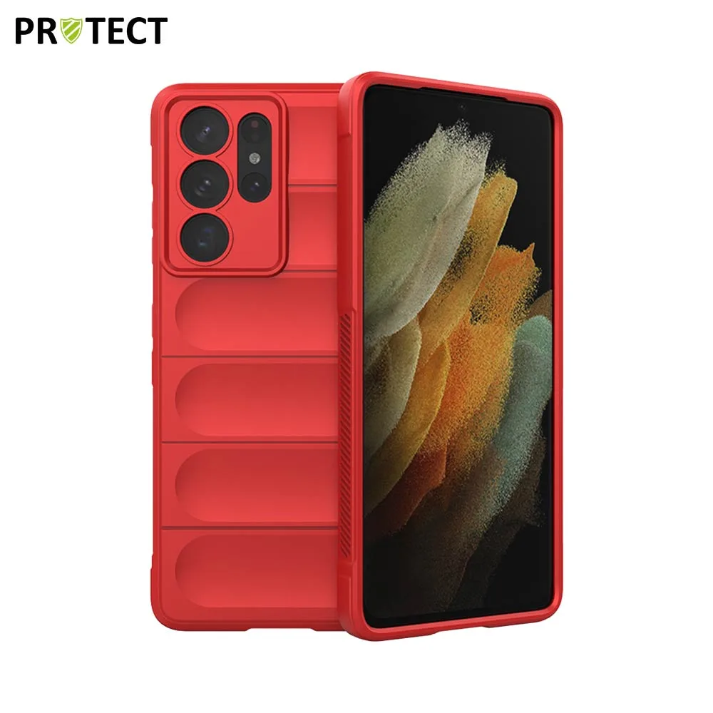 Coque de Protection IX008 PROTECT pour Samsung Galaxy S21 Ultra 5G G998 Rouge