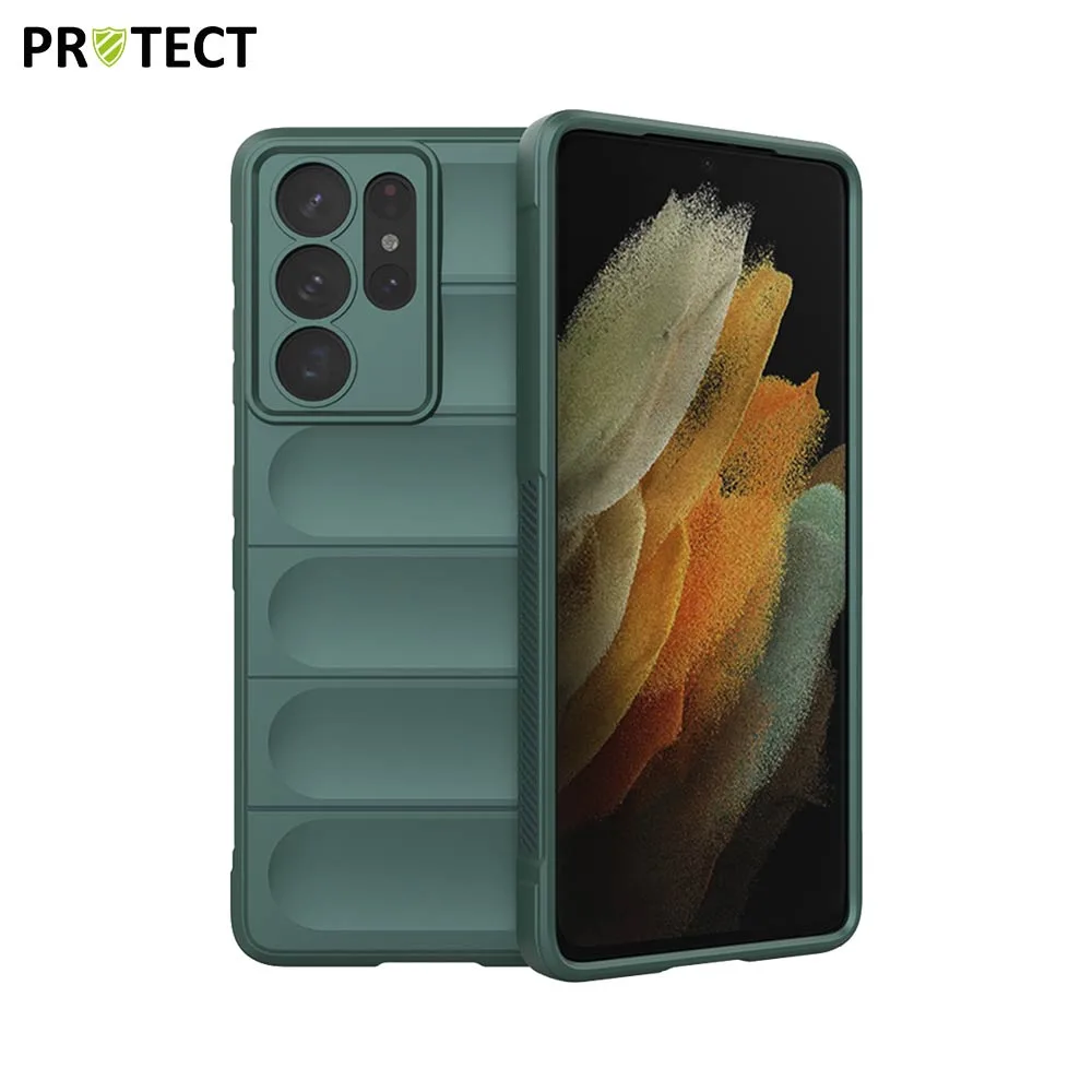 Coque de Protection IX008 PROTECT pour Samsung Galaxy S21 Ultra 5G G998 Vert Foncé