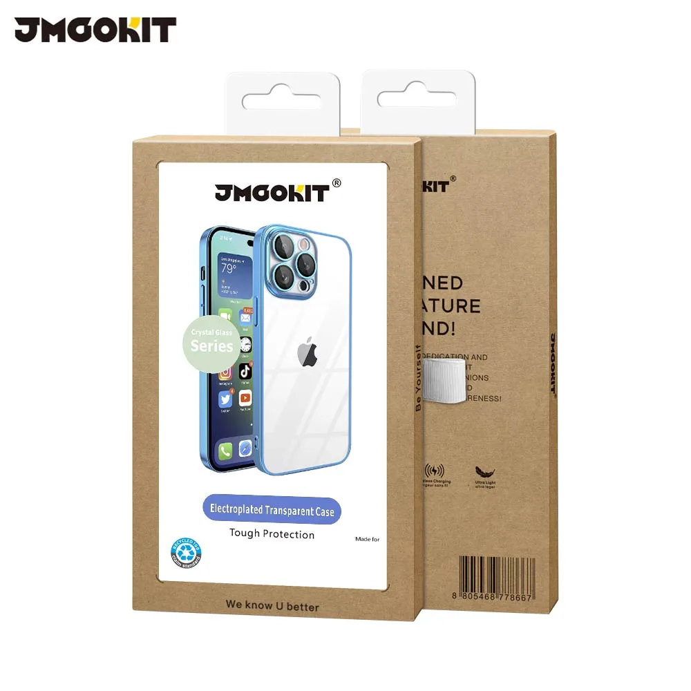 Coque de Protection Crystal Glass JMGOKIT pour Apple iPhone 13 Pro Bleu — vue 2