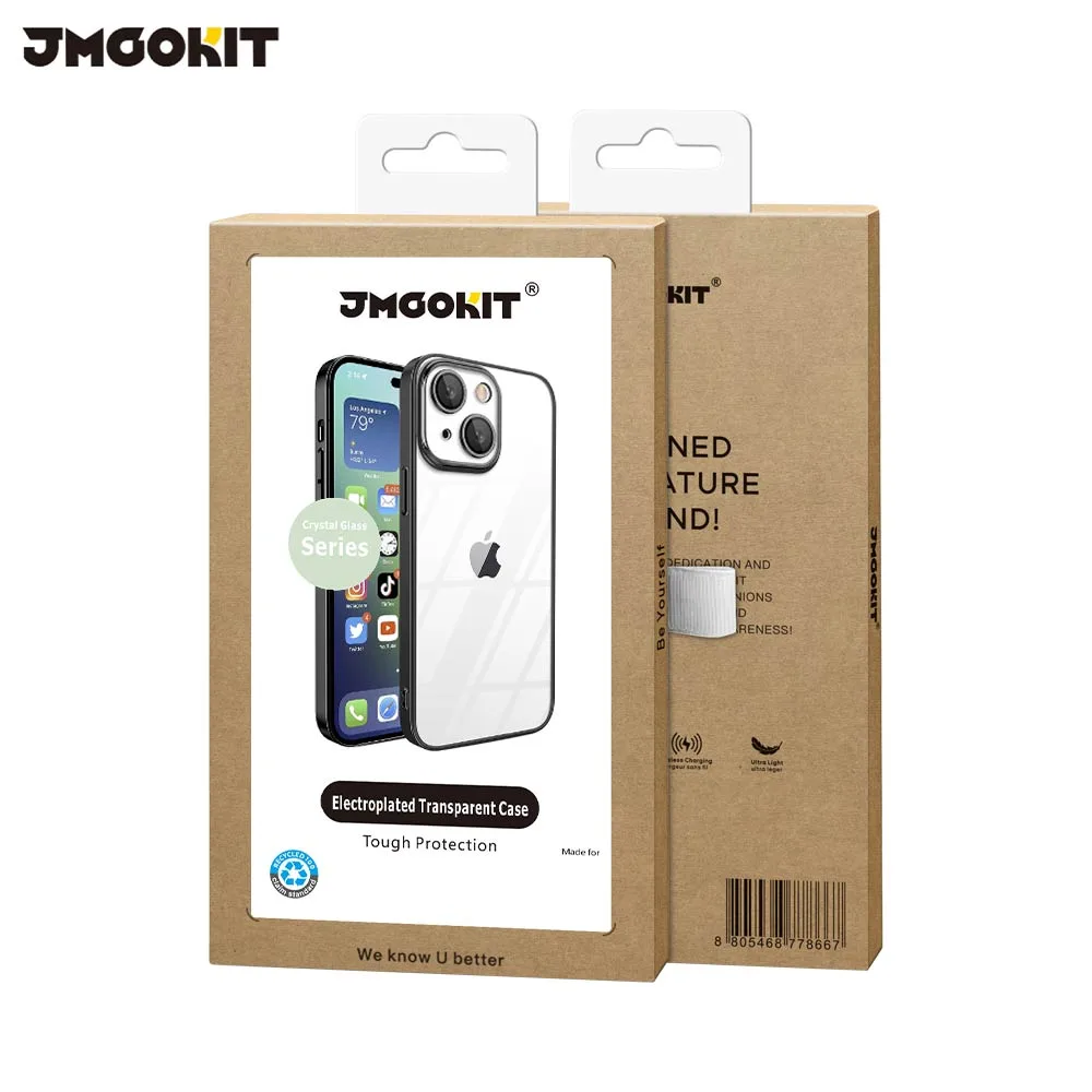 Coque de Protection Crystal Glass JMGOKIT pour Apple iPhone 13 Noir — vue 2