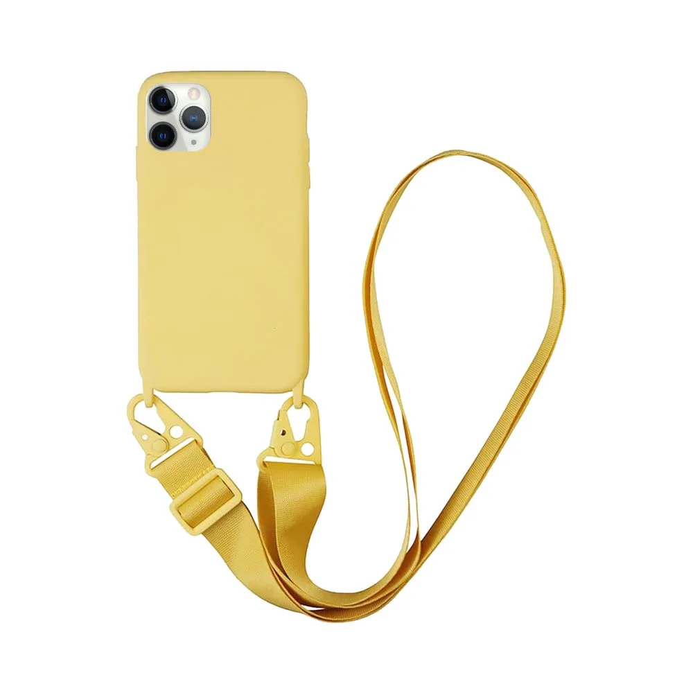 Coque Silicone avec Bandoulière Apple iPhone 11 Pro (#14) Jaune