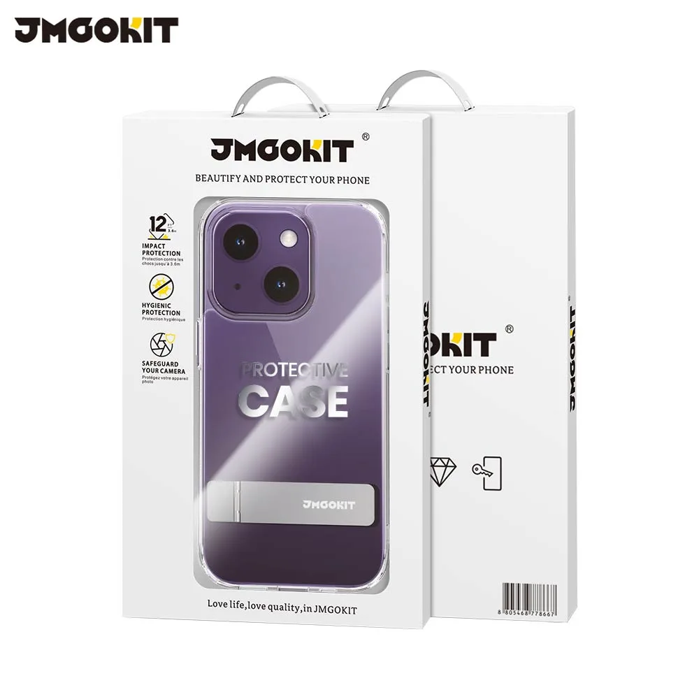 Coque de Protection Metal Bracket JMGOKIT pour Apple iPhone 15 Transparent — vue 2