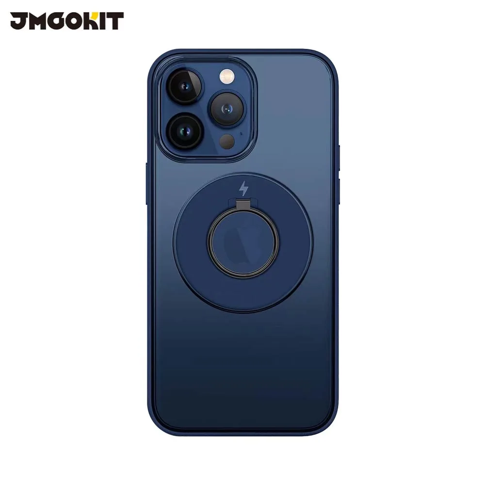 Coque de Protection King JMGOKIT pour Apple iPhone 12 Pro MagSafe Bleu Marine