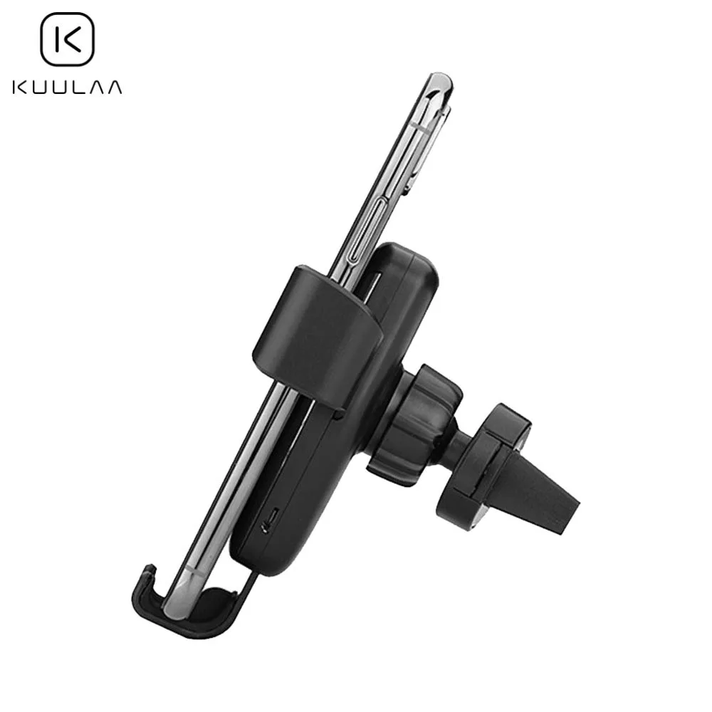 Support Smartphone Chargeur à Induction pour Voiture Kuulaa Q12 10W Noir — vue 2