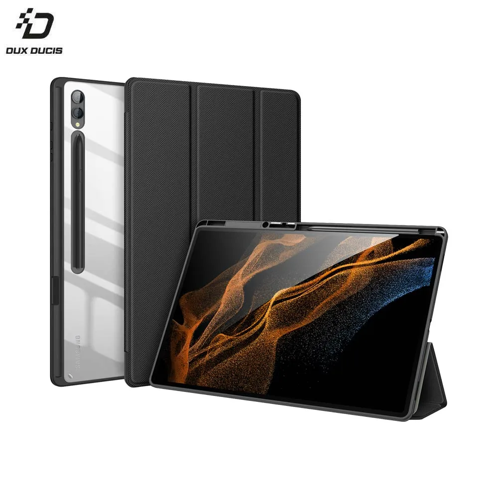 Housse de Protection Toby Dux Ducis pour Samsung Galaxy Tab S9 Ultra Wi-Fi X910 & S9 Ultra 5G X916 Noir