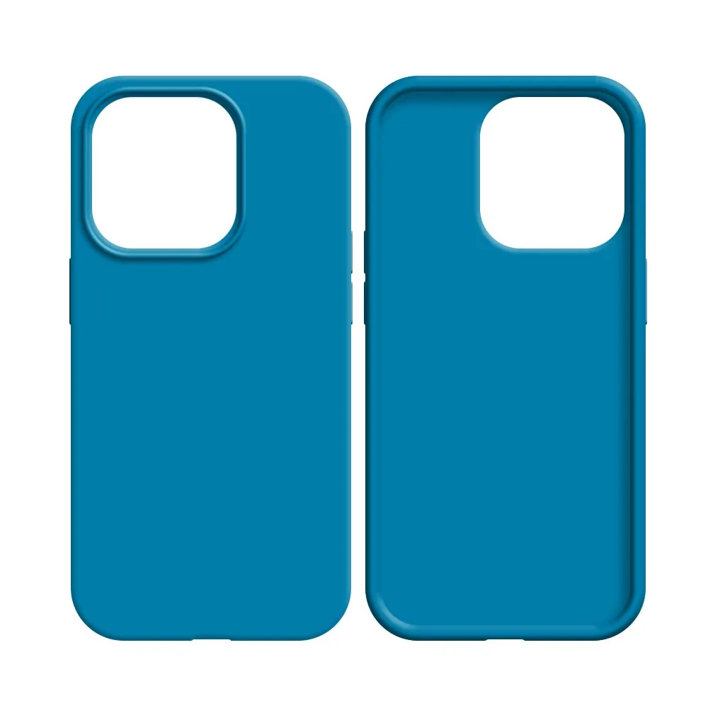 Coque Silicone Compatible pour Apple iPhone 15 Pro Bleu Ciel — vue 2