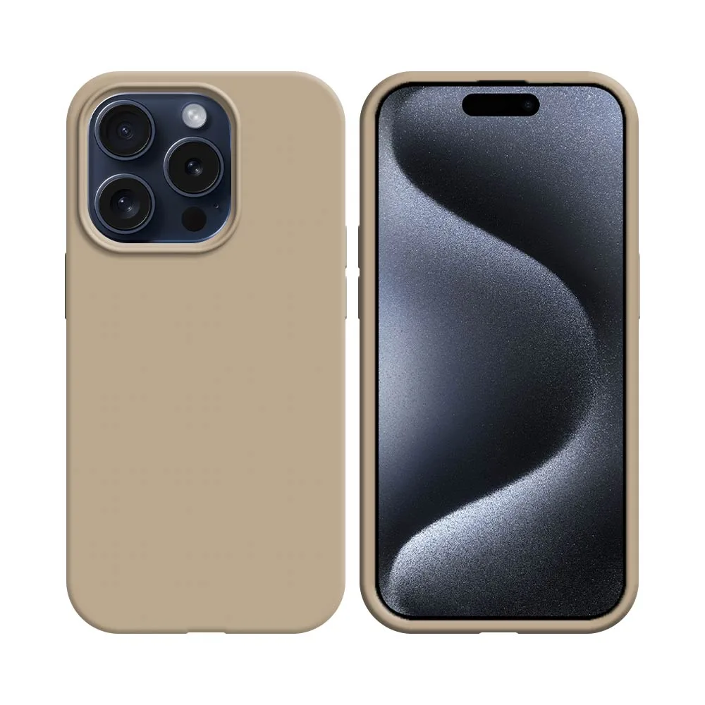 Coque Silicone Compatible pour Apple iPhone 15 Pro Rose Gold
