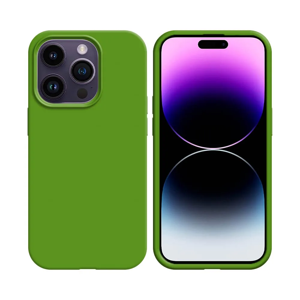Coque Silicone Compatible pour Apple iPhone 14 Pro Max Vert Clair