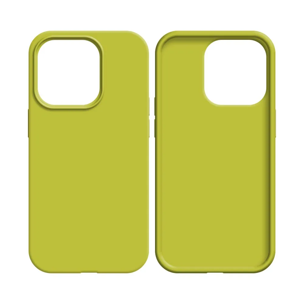 Coque Silicone Compatible pour Apple iPhone 14 Pro Jaune