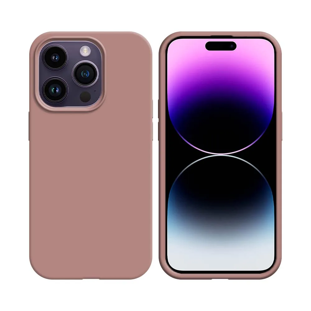 Coque Silicone Compatible pour Apple iPhone 14 Pro Max Rose