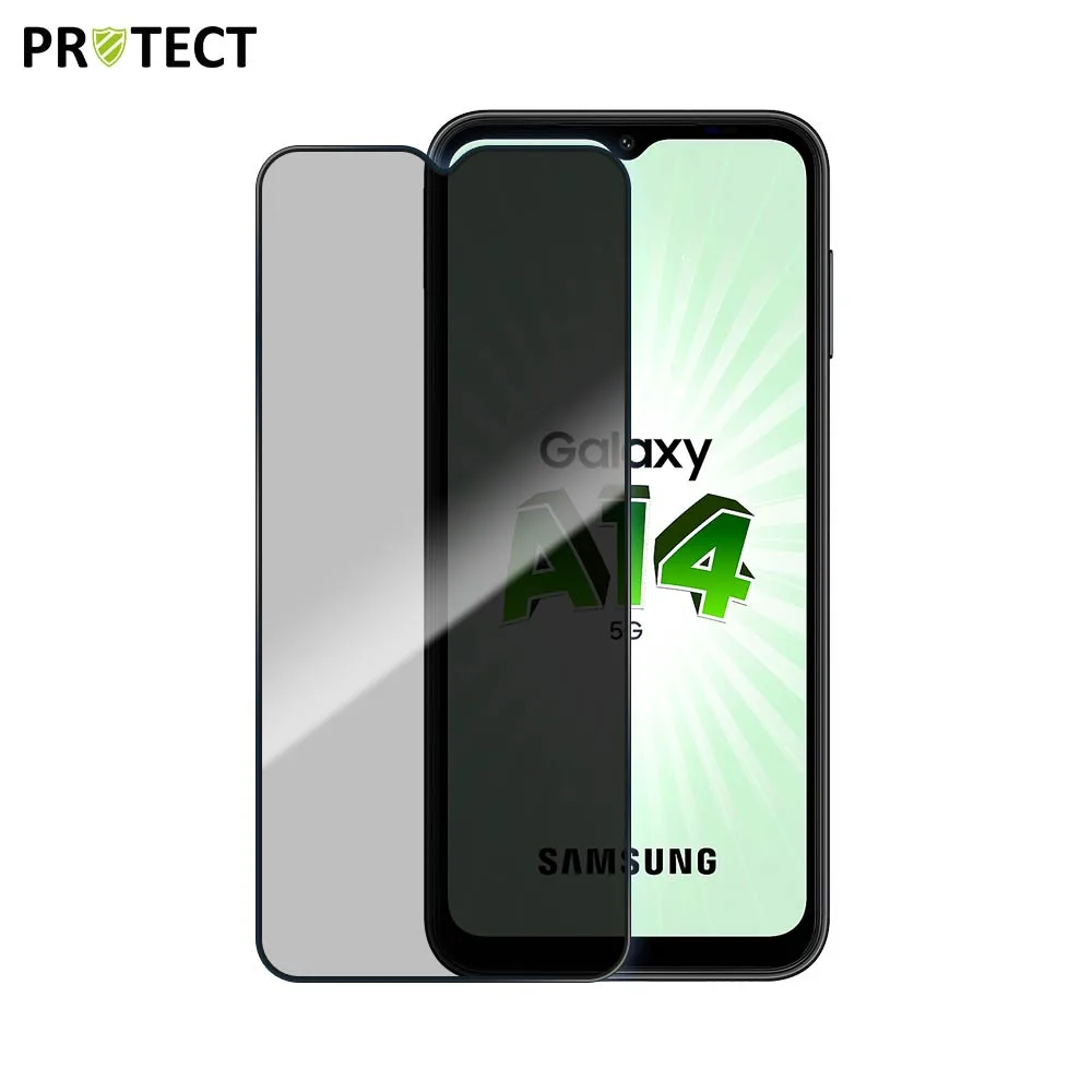 Verre Trempé PRIVACY PROTECT pour Samsung Galaxy A14 5G A146P & A14 4G A145 Transparent