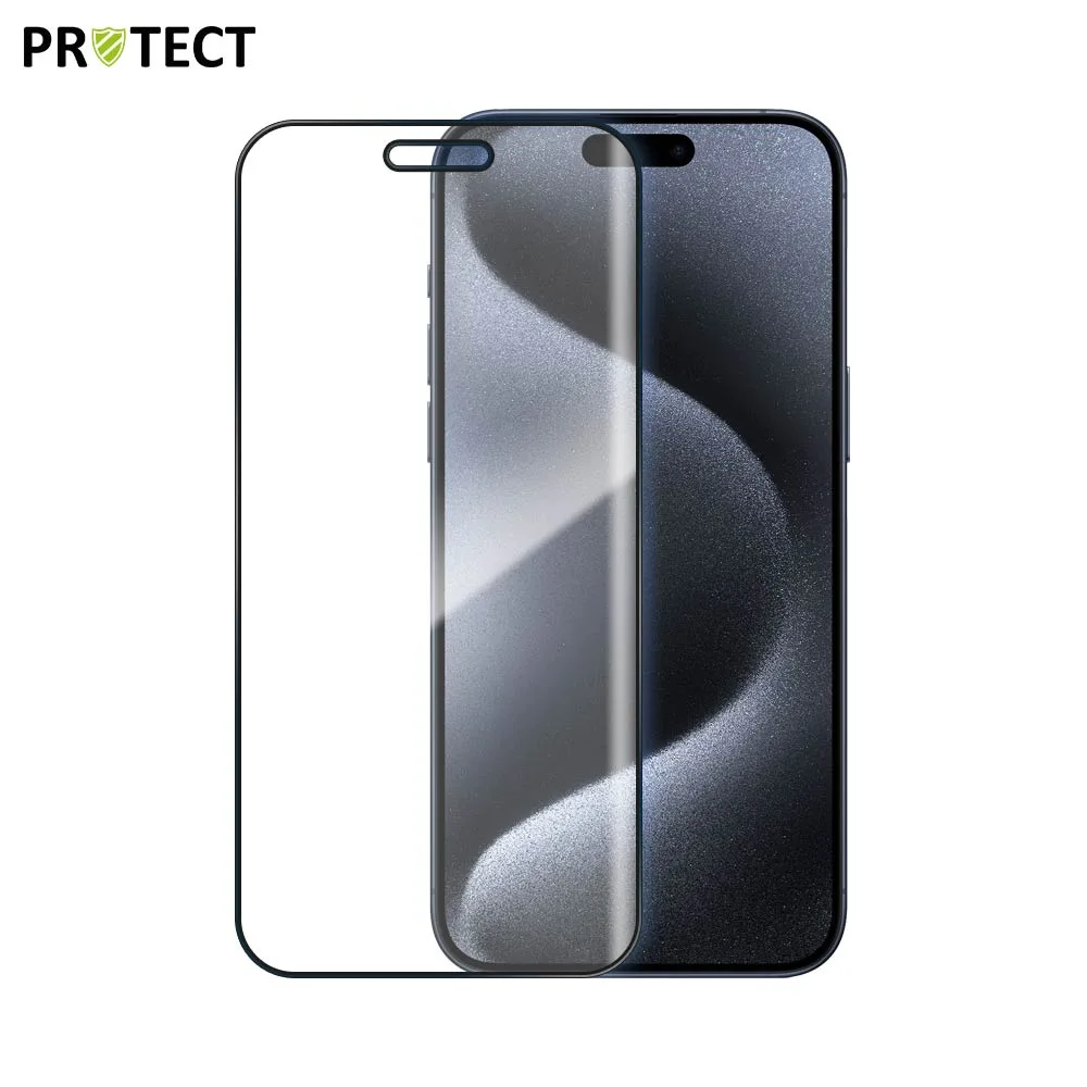 Pack Verre Trempé Intégral PROTECT pour Apple iPhone 15 Pro x10 Noir