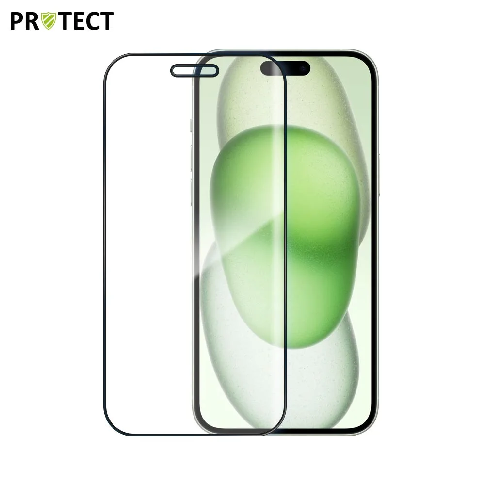 Verre Trempé Intégral PROTECT pour Apple iPhone 15 Noir