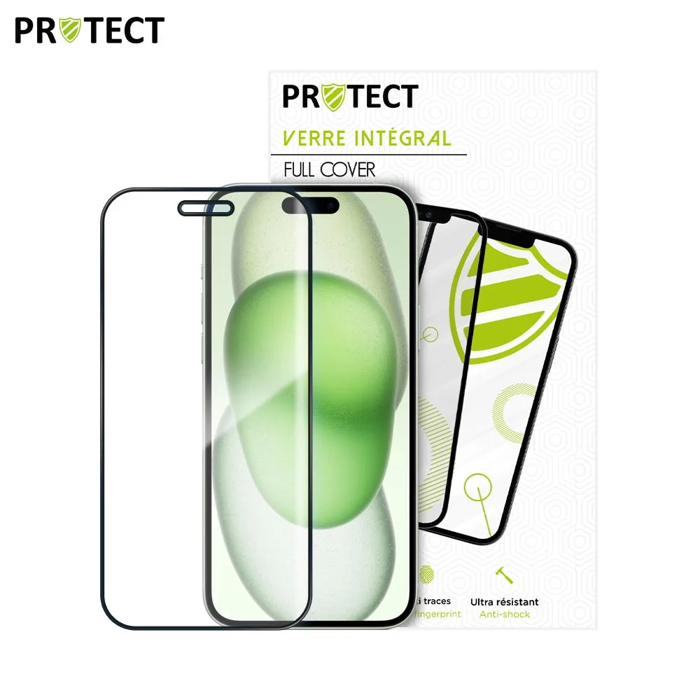 Verre Trempé Intégral PROTECT pour Apple iPhone 15 Noir — vue 2