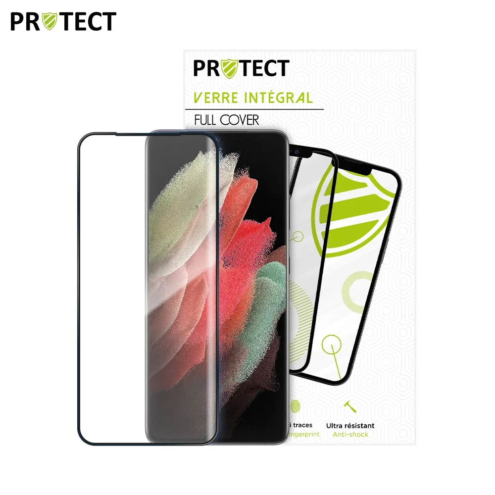 Verre Trempé Intégral PROTECT pour Samsung Galaxy S21 Ultra 5G G998 Noir — vue 2