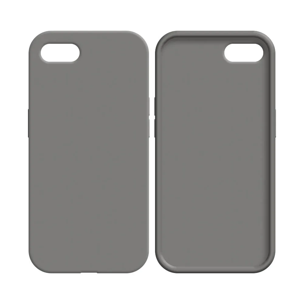 Coque Silicone Compatible pour Apple iPhone 7, 8, SE 2 & SE 3 Gris Foncé