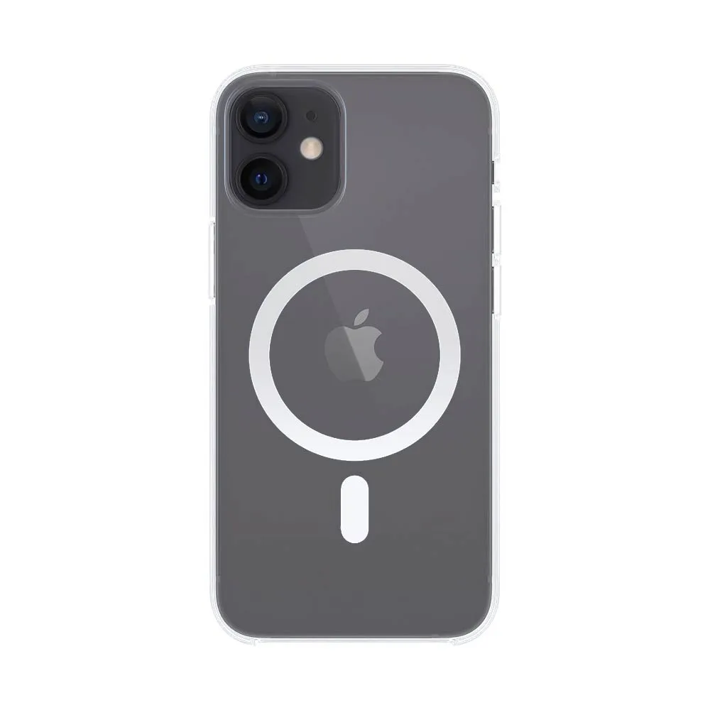 Coque Silicone MagSafe Compatible pour Apple iPhone 12 Mini Transparent — vue 2