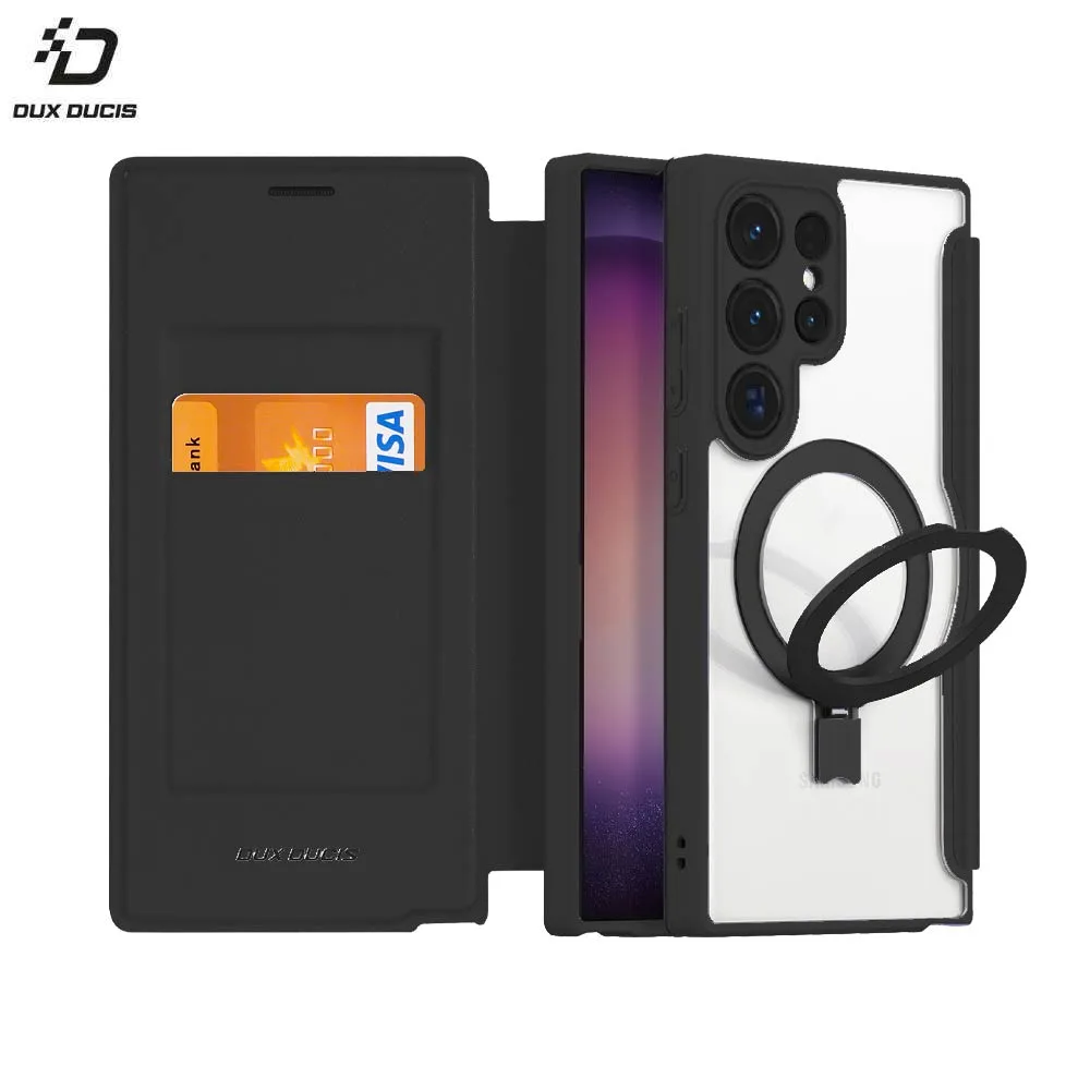 Housse de Protection Skin X Pro Dux Ducis pour Samsung Galaxy S24 Ultra 5G S928 (with Magnetic Stand) MagSafe Noir
