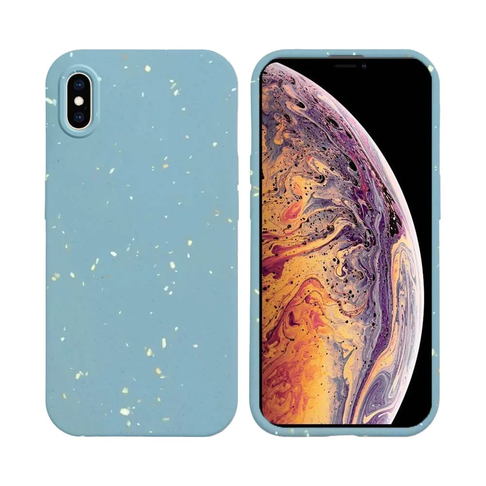 Coque Bambou Biodégradable PROTECT pour Apple iPhone X & XS Bleu