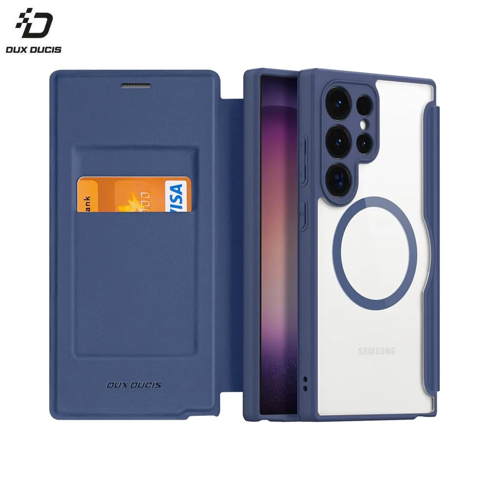 Housse de Protection Skin X Pro Dux Ducis pour Samsung Galaxy S24 Ultra 5G S928 MagSafe Bleu