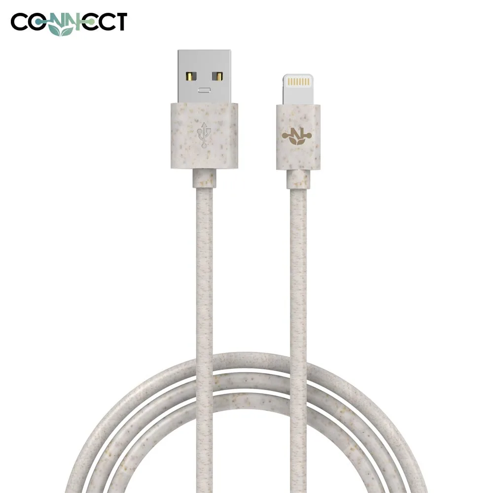 Câble Data USB vers Lightning CONNECT Eco-Friendly 12W (1m) Beige