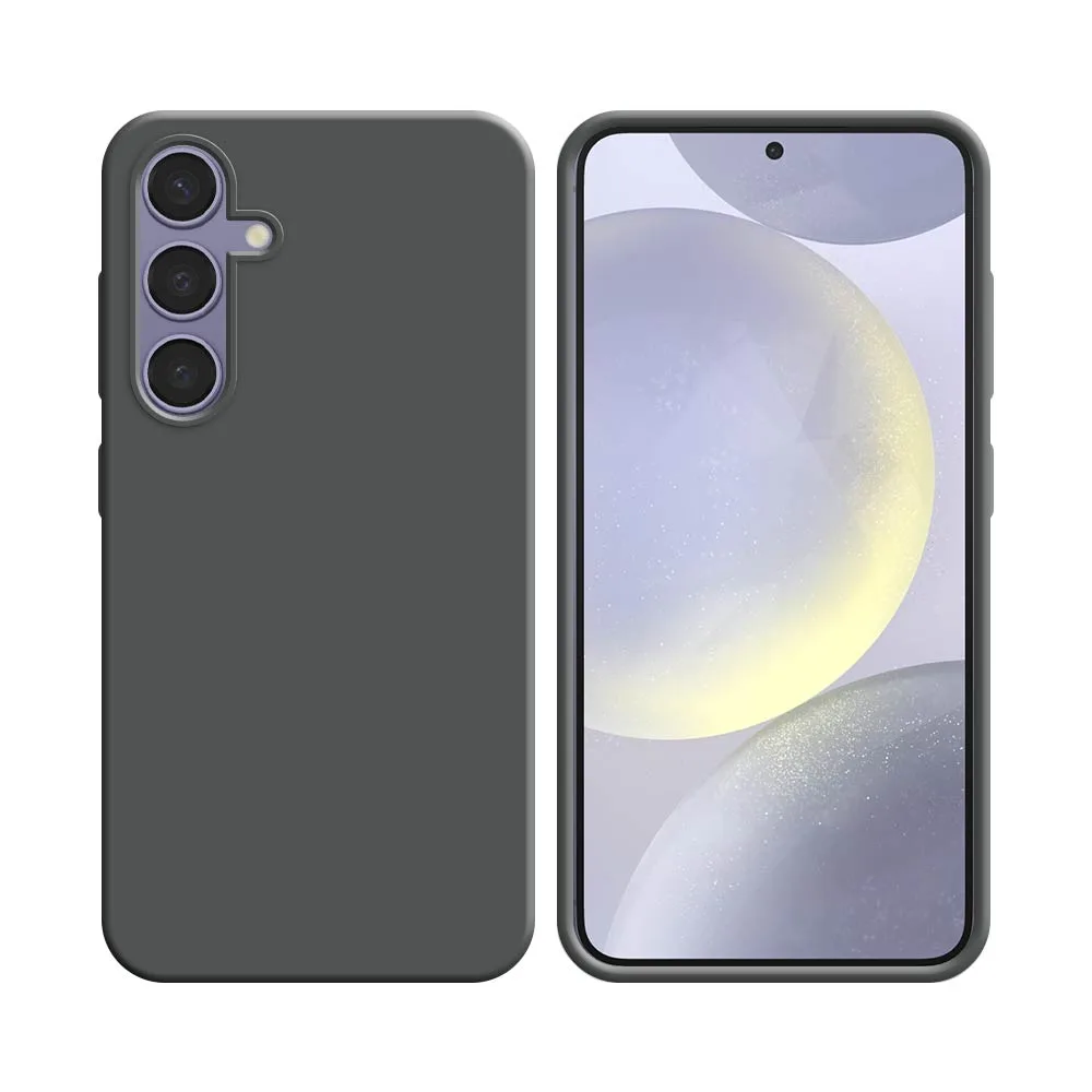 Coque Silicone Compatible pour Samsung Galaxy S24 5G S921 Gris