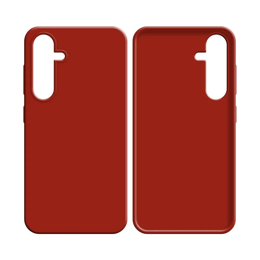 Coque Silicone Compatible pour Samsung Galaxy S24 5G S921 Rouge — vue 2