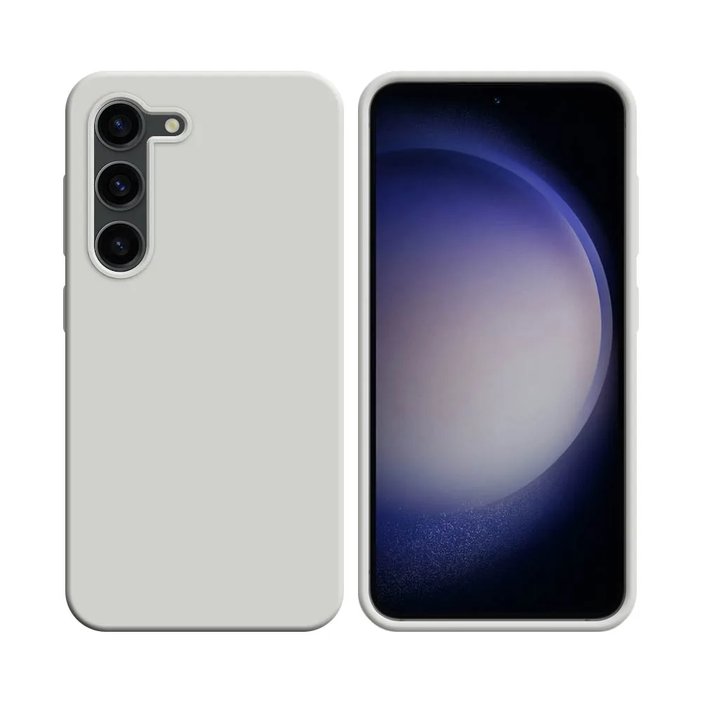Coque Silicone Compatible pour Samsung Galaxy S23 Plus 5G S916 Blanc