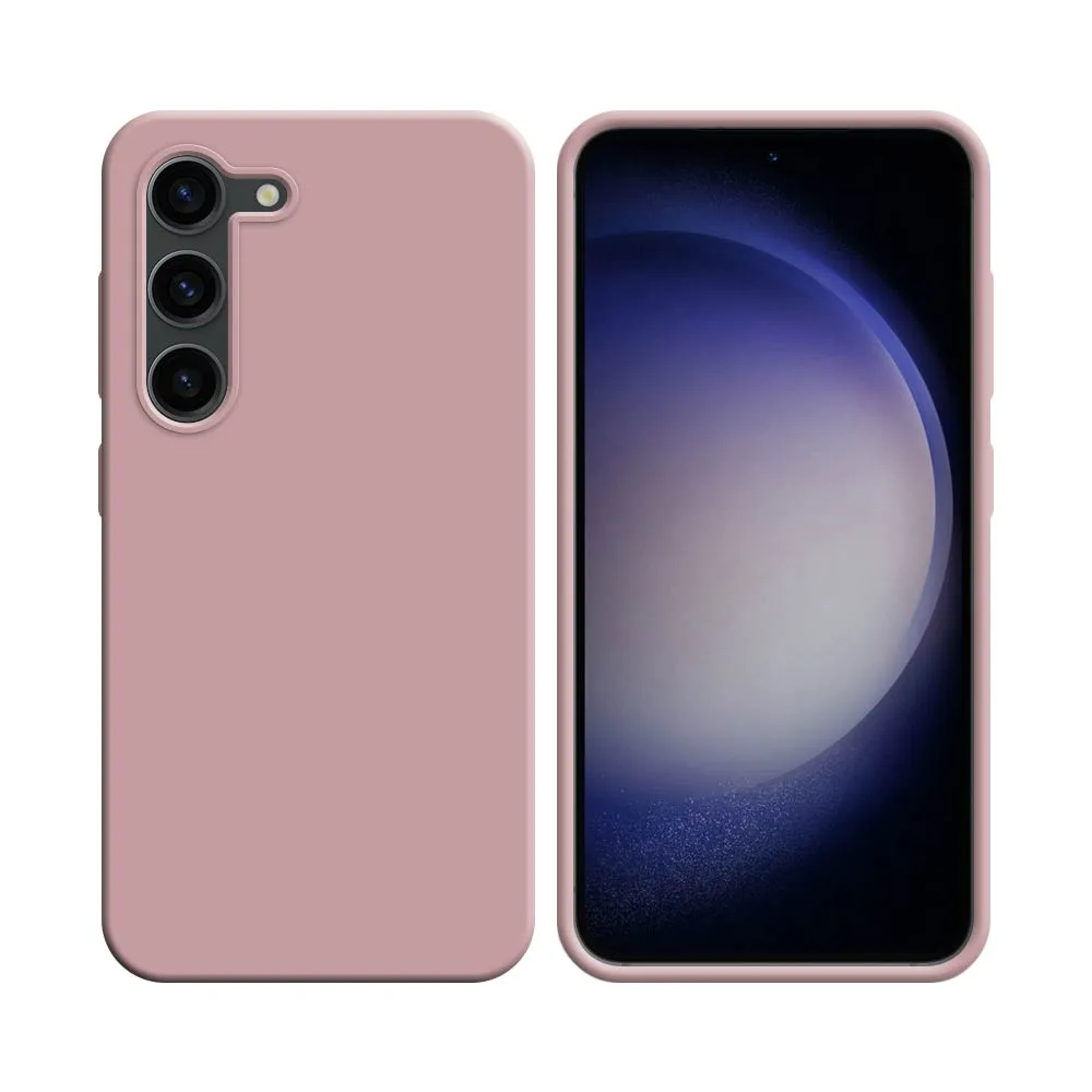 Coque Silicone Compatible pour Samsung Galaxy S23 Plus 5G S916 Rose